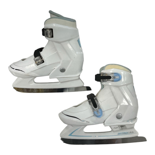 Vist Large View of Product Image Which is Used Lake Placid NITRO 7.7 ADJ 12-1 Girls Softboot Skate White Adjustable