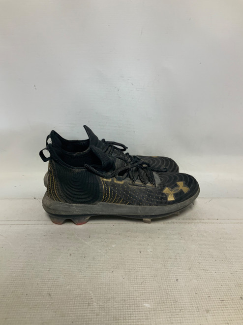 Vist Large View of Product Image Which is Used Under Armour BLACK METAL BB/SB Cleats Black Senior 9.5