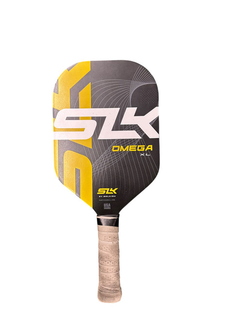 Vist Large View of Product Image Which is Used Selkirk SLK OMEGA XL Pickleball Racquet Yellow