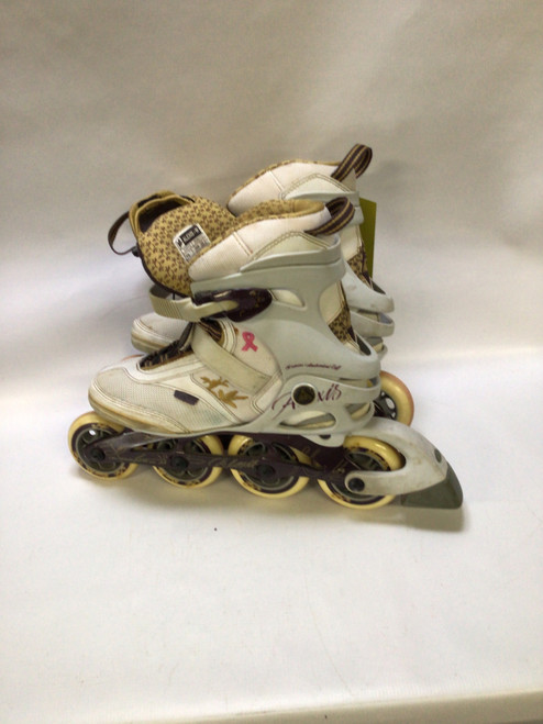 Vist Large View of Product Image Which is Used K2 ALEXIS Senior Roller Quad Skates White Senior 7.5