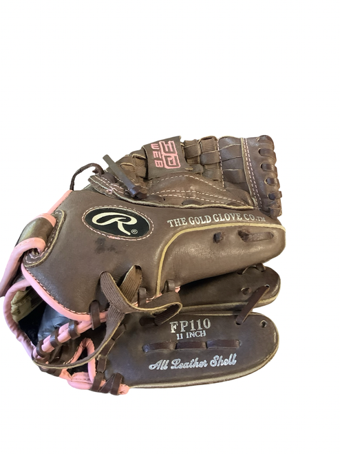 Vist Large View of Product Image Which is Used Rawlings FAST PITCH BB/SB Glove RH Throw Brown 11"