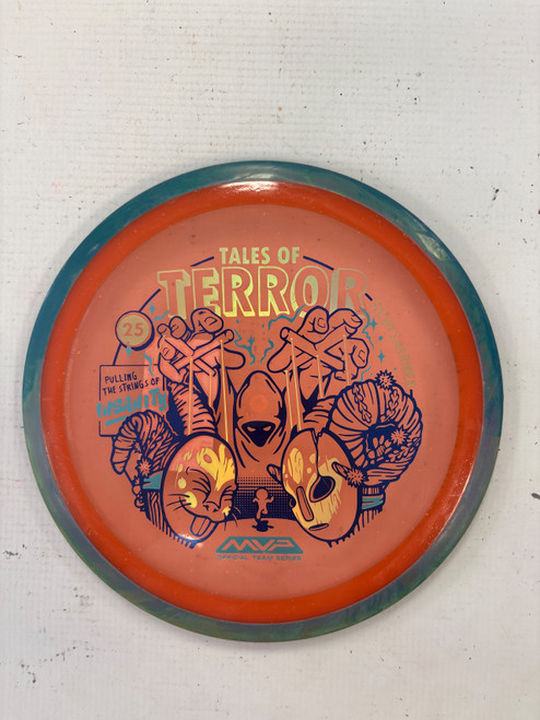 Vist Large View of Product Image Which is Used MVP INSANITY Disc Golf Driver Orange