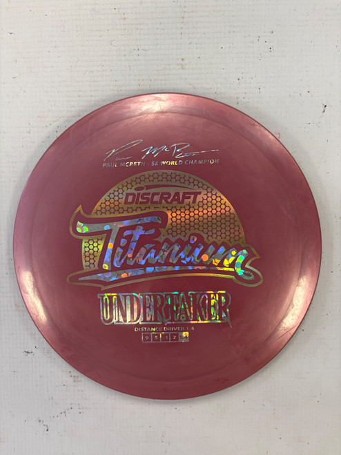 Vist Large View of Product Image Which is Used Discraft UNDERTAKER MCBETH 5X Disc Golf Driver Pink