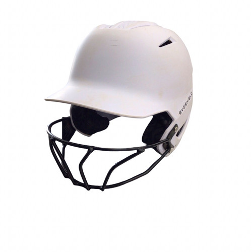 Vist Large View of Product Image Which is Used Evoshield HELMET Batting Helmet w/Mask White M/L