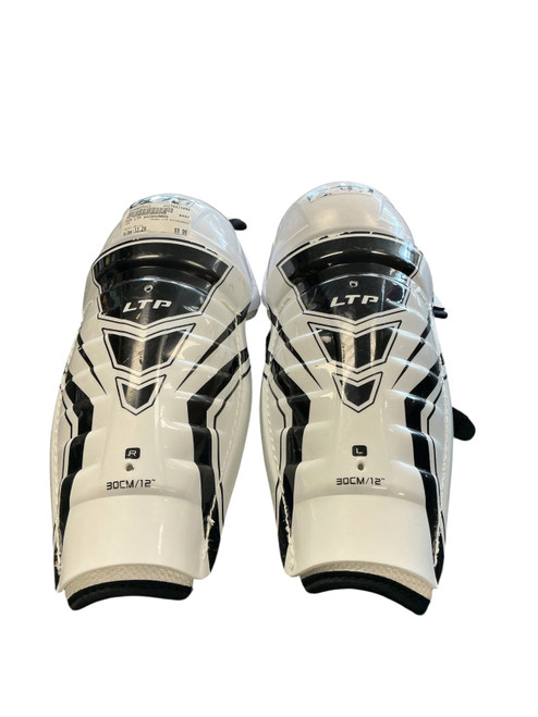 Vist Large View of Product Image Which is Used CCM LTP SHINGUARDS Junior Shin Guards White 12"
