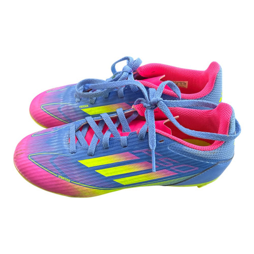 Vist Large View of Product Image Which is Used Adidas Soccer Cleats Carolina Blue And Pink Junior 04