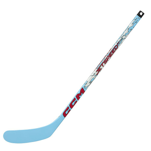 Vist Large View of Product Image Which is CCM Jetspeed FT9 Pro Mini Hockey Stick, Left Handed, Blue/Red/White