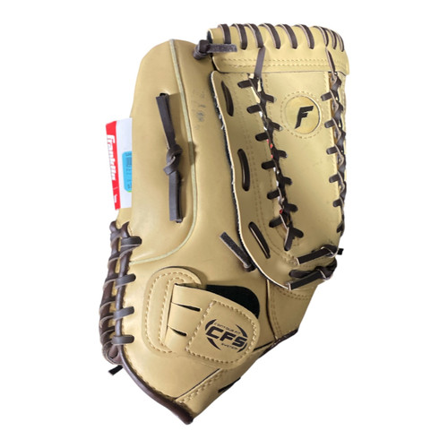 Vist Large View of Product Image Which is Used Franklin FIELDMASTER BB/SB Glove LH Throw Tan 12"
