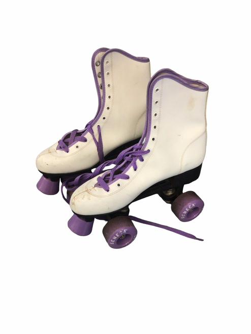 Vist Large View of Product Image Which is Used SENECA Senior Roller Quad Skates White Senior 8
