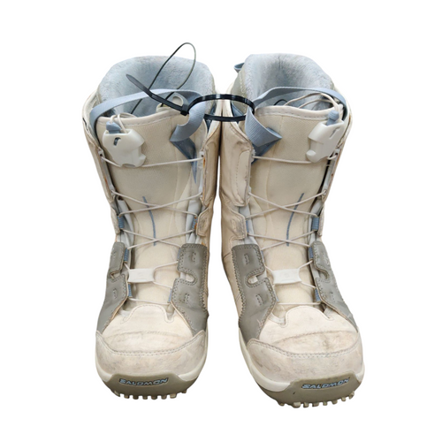 Vist Large View of Product Image Which is Used Salomon SPL Womens Snowboard Boots White Senior 6.5