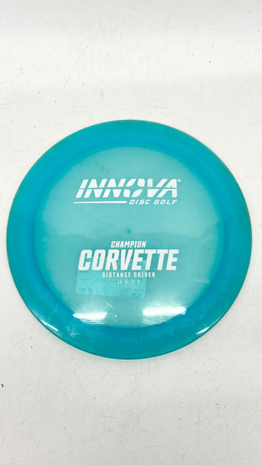 Vist Large View of Product Image Which is Used Innova CORVETTE CHAMPION Disc Golf Driver Teal 174g