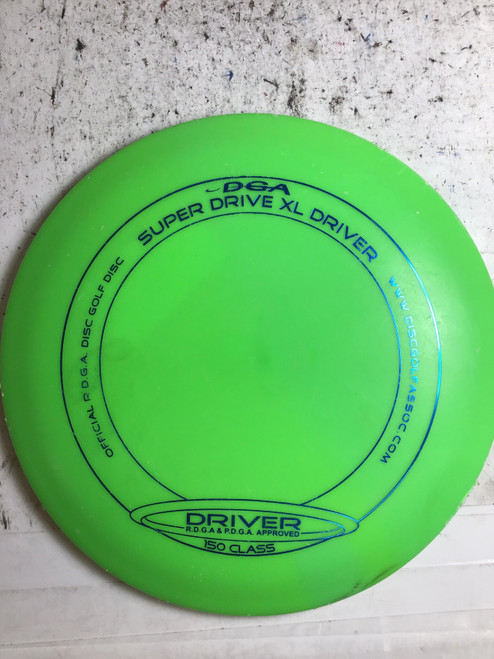 Vist Large View of Product Image Which is Used DGA SUPER DRIVE XL Disc Golf Driver Green 150g