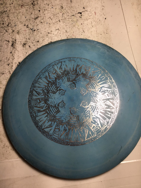 Vist Large View of Product Image Which is Used Lone Star Disc ALPHA MOCKINGBIRD Disc Golf Driver Royal Blue 154g