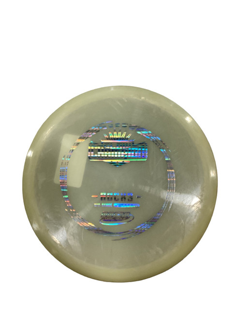 Vist Large View of Product Image Which is Used Innova GLOW CHAMPION ROCX3 Disc Golf Mid Range White 180g