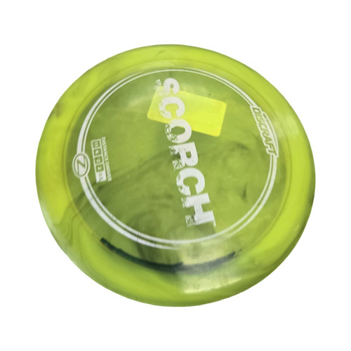 Vist Large View of Product Image Which is Used Discraft SCORCH Z DRIVER Disc Golf Driver Neon Green