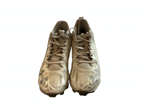 Vist Large View of Product Image Which is Used Under Armour Adult FB Cleats White Senior 5