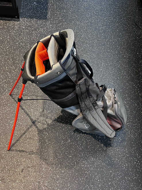Vist Large View of Product Image Which is Used Ping 1899 Mens Stand Bag Grey
