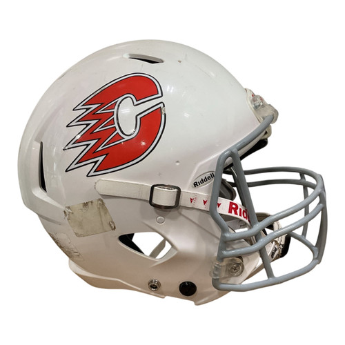 Vist Large View of Product Image Which is Used Riddell VICTOR FB Helmet White SM