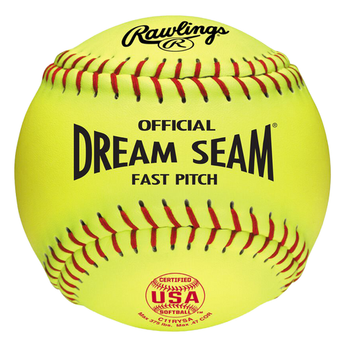 Vist Large View of Product Image Which is New Rawlings USA Official Dream Seam Fastpitch Softball- 11"