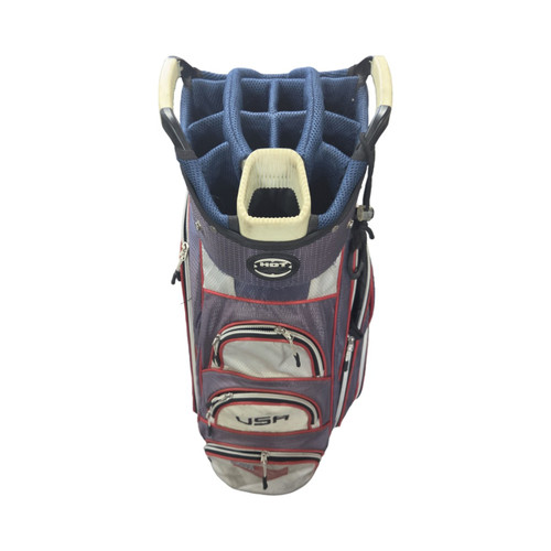 Vist Large View of Product Image Which is Used HOT USA CART BAG 14 WAY Mens Cart Bag Royal Blue