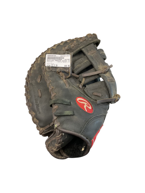 Vist Large View of Product Image Which is Used Rawlings PREMIUM SERIES 12.5 BB/SB First Base LH Throw Black 12 1/2"