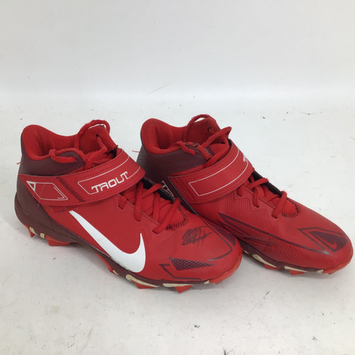 Vist Large View of Product Image Which is Used Nike TROUT 8 KEYSTONE SR 7.5 BB CLEATS BB/SB Cleats Red Senior 7.5