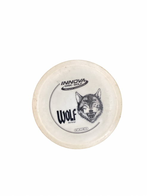 Vist Large View of Product Image Which is Used Innova WOLF Disc Golf Mid Range White