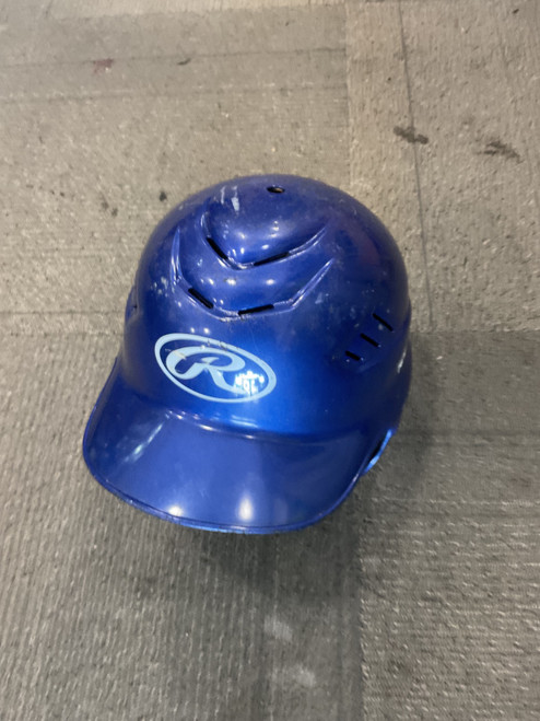 Vist Large View of Product Image Which is Used Rawlings RCFH 6 1/2 - 7 1/2 Batting Helmet No Mask Navy Blue One Size