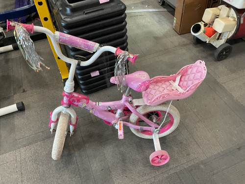 Vist Large View of Product Image Which is Used DISNEY PRINCESS BIKE W/ TRAINING WHEELS Training Wheel Bike Girls Pink 16"