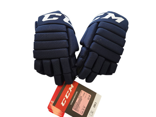 Vist Large View of Product Image Which is Used CCM LTP Junior Gloves Navy Blue 10"
