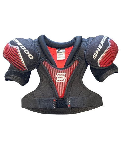 Vist Large View of Product Image Which is Used Sher-wood CODE Youth Shoulder Pads LG
