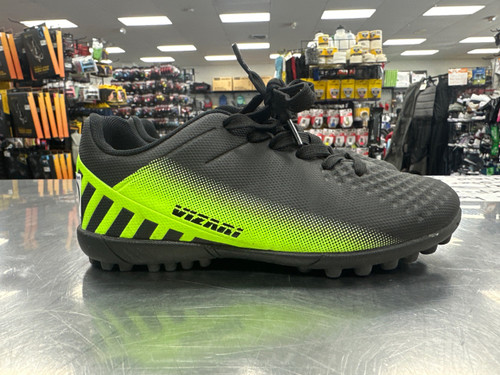 Vist Large View of Product Image Which is Used Vizari Soccer Turf Shoes Black And Neon Green Youth 13.0