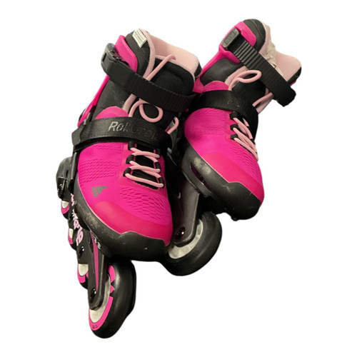 Vist Large View of Product Image Which is Used Rollerblade 2-5 ADJUSTABLE Junior Rec Fitness Skates Pink Adjustable