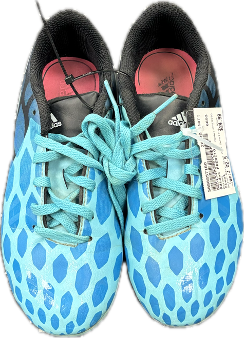 Vist Large View of Product Image Which is Used Adidas PREDITO Soccer Cleats Navy Blue And Carolina Blue Junior 02.5
