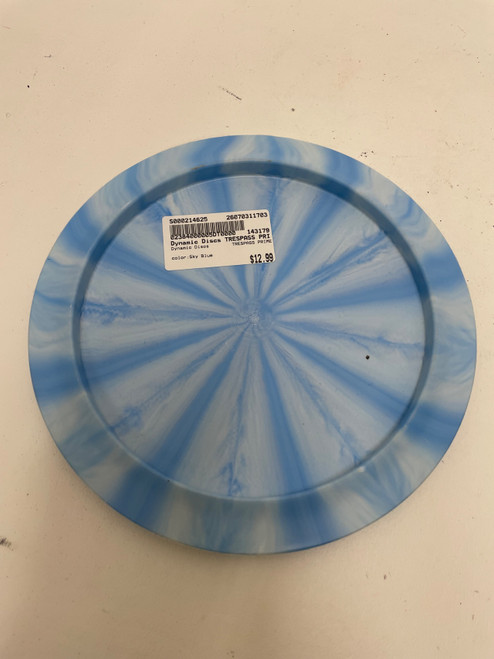Vist Large View of Product Image Which is Used Dynamic Discs TRESPASS PRIME Disc Golf Driver Sky Blue