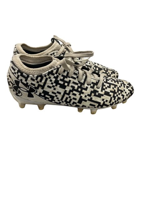 Vist Large View of Product Image Which is Used Under Armour Soccer Cleats White Junior 03