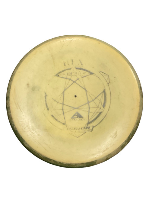 Vist Large View of Product Image Which is Used MVP FISSION HEX Disc Golf Mid Range Yellow 174g