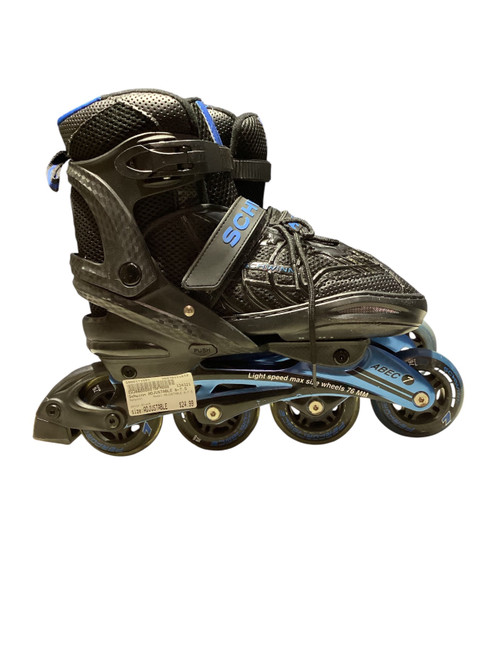 Vist Large View of Product Image Which is Used Schwinn ADJUSTABLE 6-7.5 Junior Rec Fitness Skates Black Adjustable