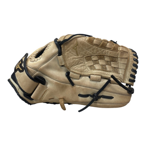 Vist Large View of Product Image Which is Used Mizuno MVP PRIME GMVP 1250PF3W BB/SB Glove RH Throw White 12 1/2"