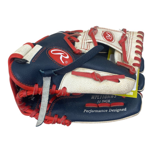 Vist Large View of Product Image Which is Used Rawlings PLAYERS SERIES WPL110NWS BB/SB Glove RH Throw Navy Blue 11"