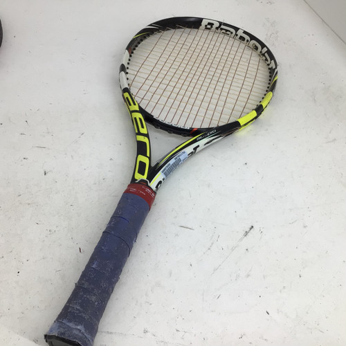 Vist Large View of Product Image Which is Used Babolat AEROPRO DRIVE 4 1/4 TENNIS RACQUET Adult Tennis Racquet Black 4 1/4"