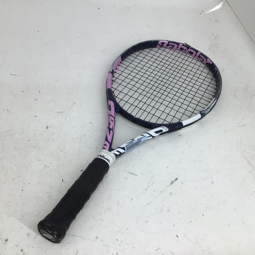 Vist Large View of Product Image Which is Used Babolat PURE DRIVE 25 IN JR RACQUET Junior Tennis Racquet Navy Blue 25"