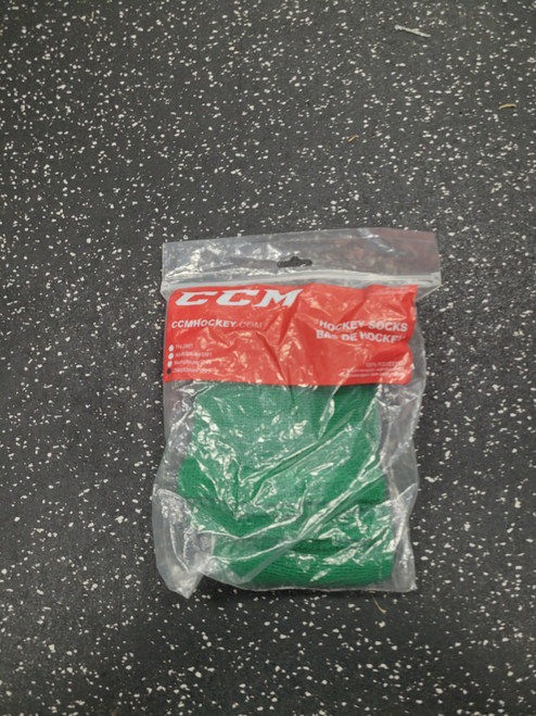Vist Large View of Product Image Which is Used CCM Hockey Sock Green 20"