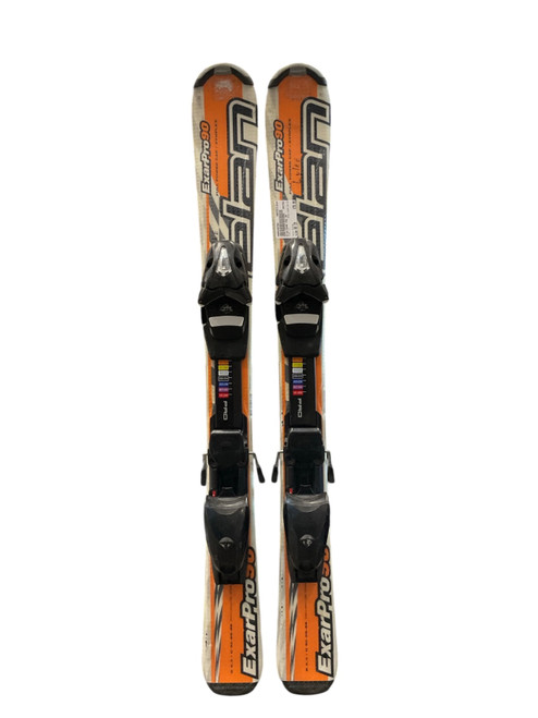 Vist Large View of Product Image Which is Used Elan EXAR PRO 90 Boys DH Ski/Binding Orange 90 cm