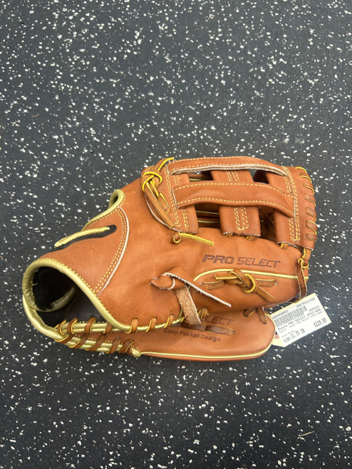 Vist Large View of Product Image Which is Used Mizuno PRO SELECT GPS2-600D BB/SB Glove RH Throw Brown 11 3/4"