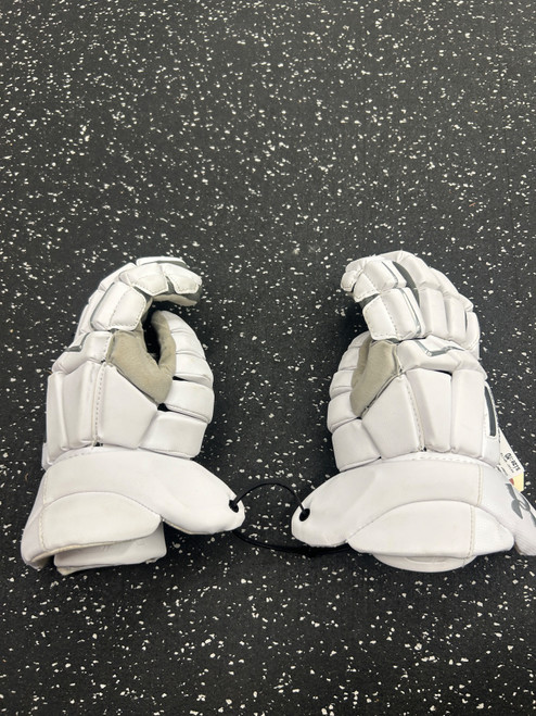 Vist Large View of Product Image Which is Used Under Armour COMMAND PRO Lacrosse Gloves Mens White MD