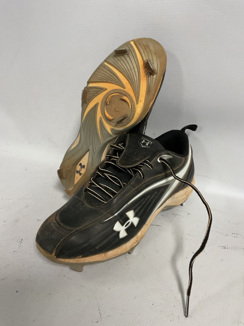 Vist Large View of Product Image Which is Used Under Armour CLEATS BB/SB Cleats Black Senior 7.5