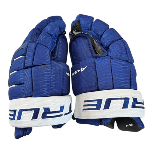 Vist Large View of Product Image Which is Used True A4.5 HG Senior Gloves Royal Blue 14"