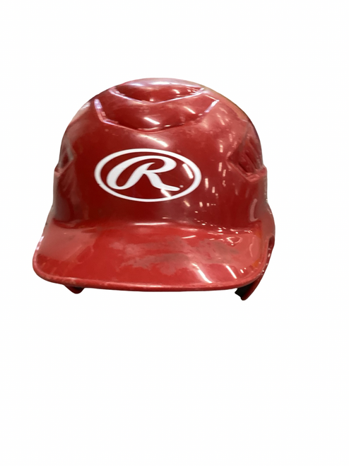Vist Large View of Product Image Which is Used Rawlings NONE Batting Helmet No Mask Red MD