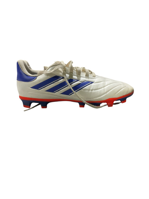 Vist Large View of Product Image Which is Used Adidas Soccer Cleats White/Royal/Red Senior 5.5